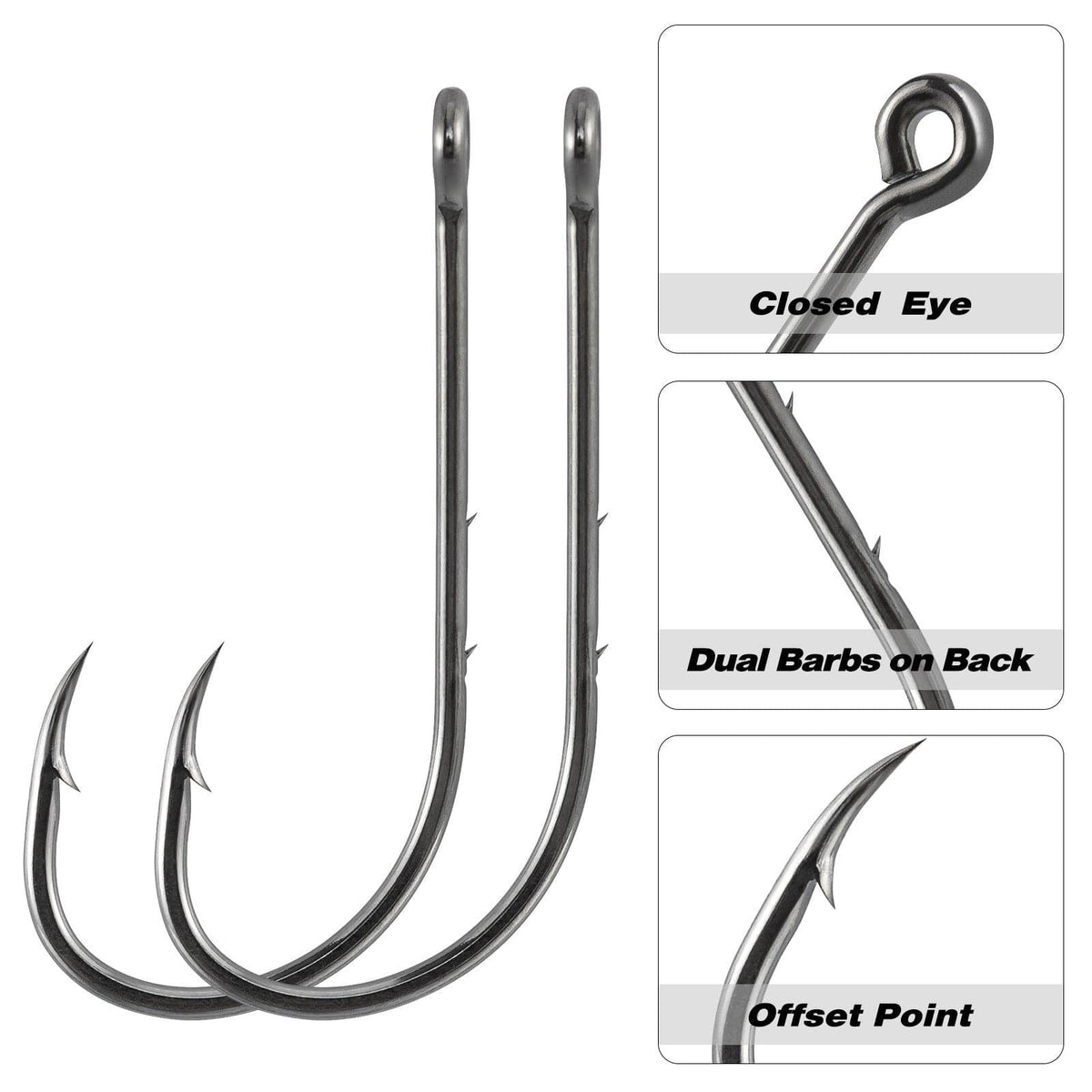 Dr.Fish 100pcs Baitholder Aberdeen Hooks #4 to 4/0 - Dr.Fish Tackles