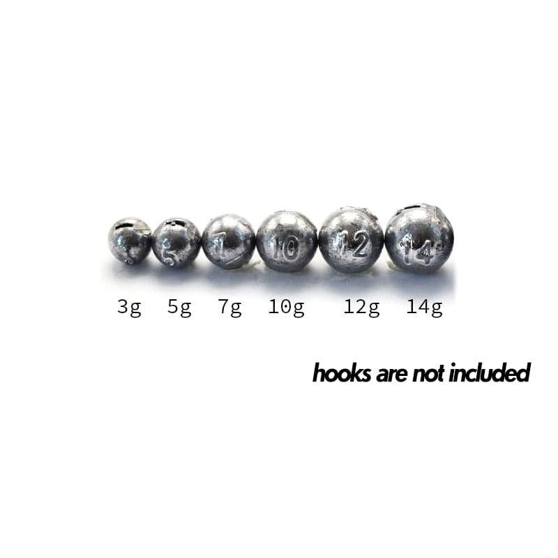 Dr.Fish 10pcs Jig Heads Cheburashka Ball Sinkers - Dr.Fish Tackles