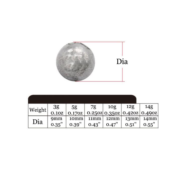 Dr.Fish 10pcs Jig Heads Cheburashka Ball Sinkers - Dr.Fish Tackles