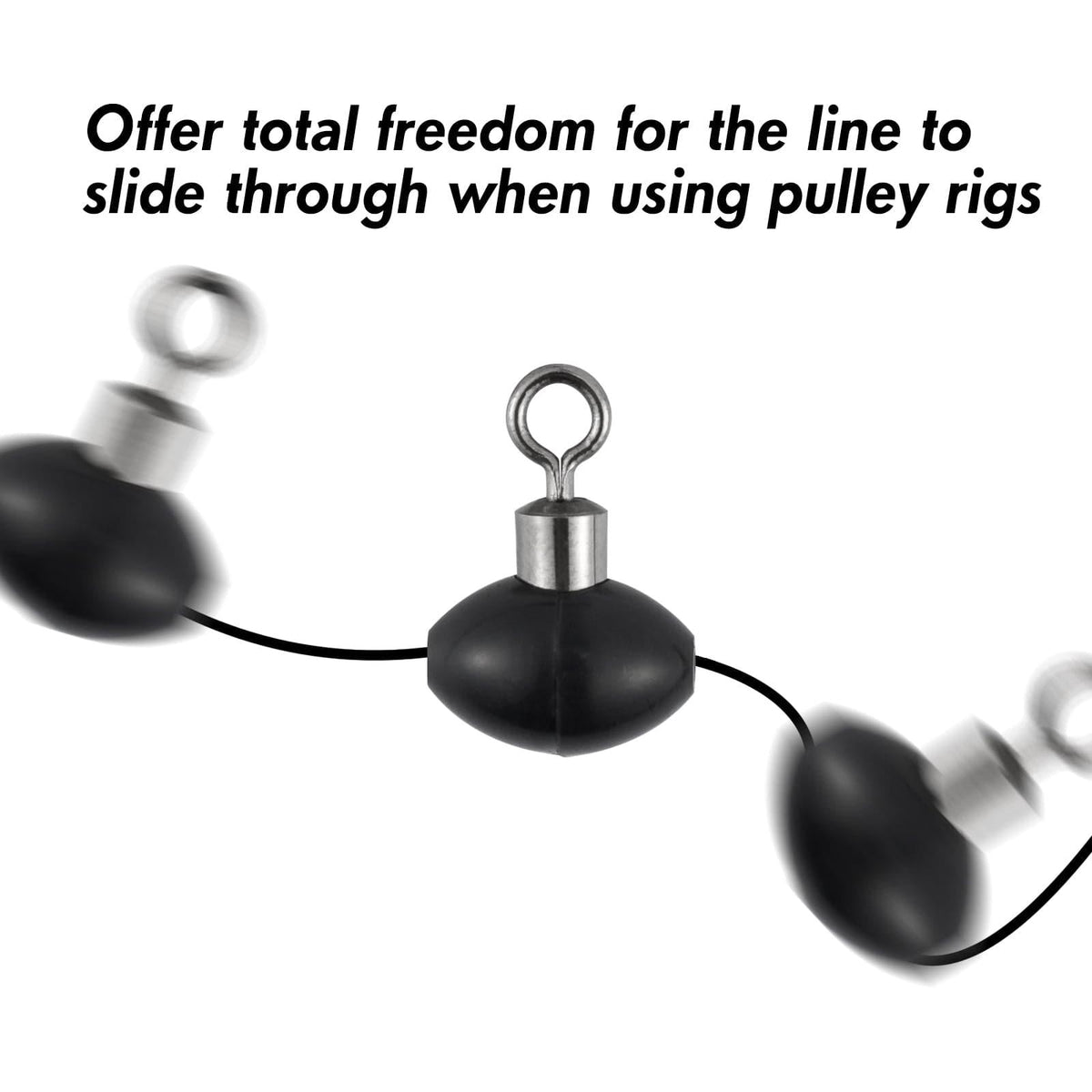 Dr.Fish 50pcs Pulley Rig Bead with Swivel - Dr.Fish Tackles