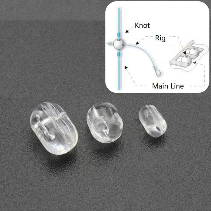100pcs Fishing Beads 4 Holes Clear/Glow - Dr.Fish Tackles