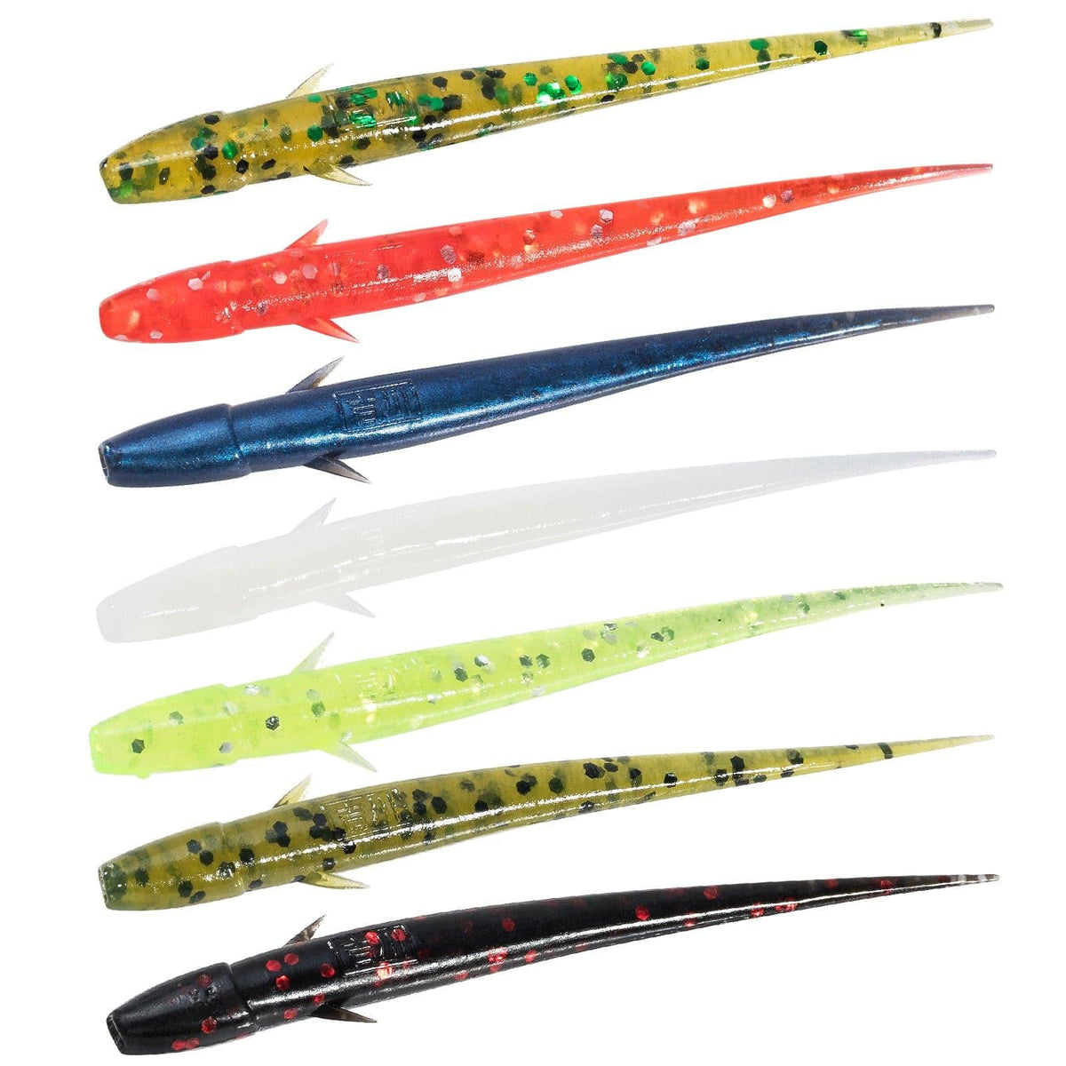 Dr.Fish 12pcs Soft Plastic Worms 2.95'' - Dr.Fish Tackles