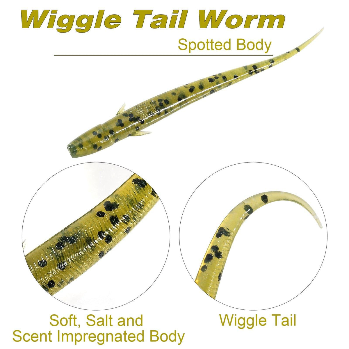 Dr.Fish 12pcs Soft Plastic Worms 2.95'' - Dr.Fish Tackles