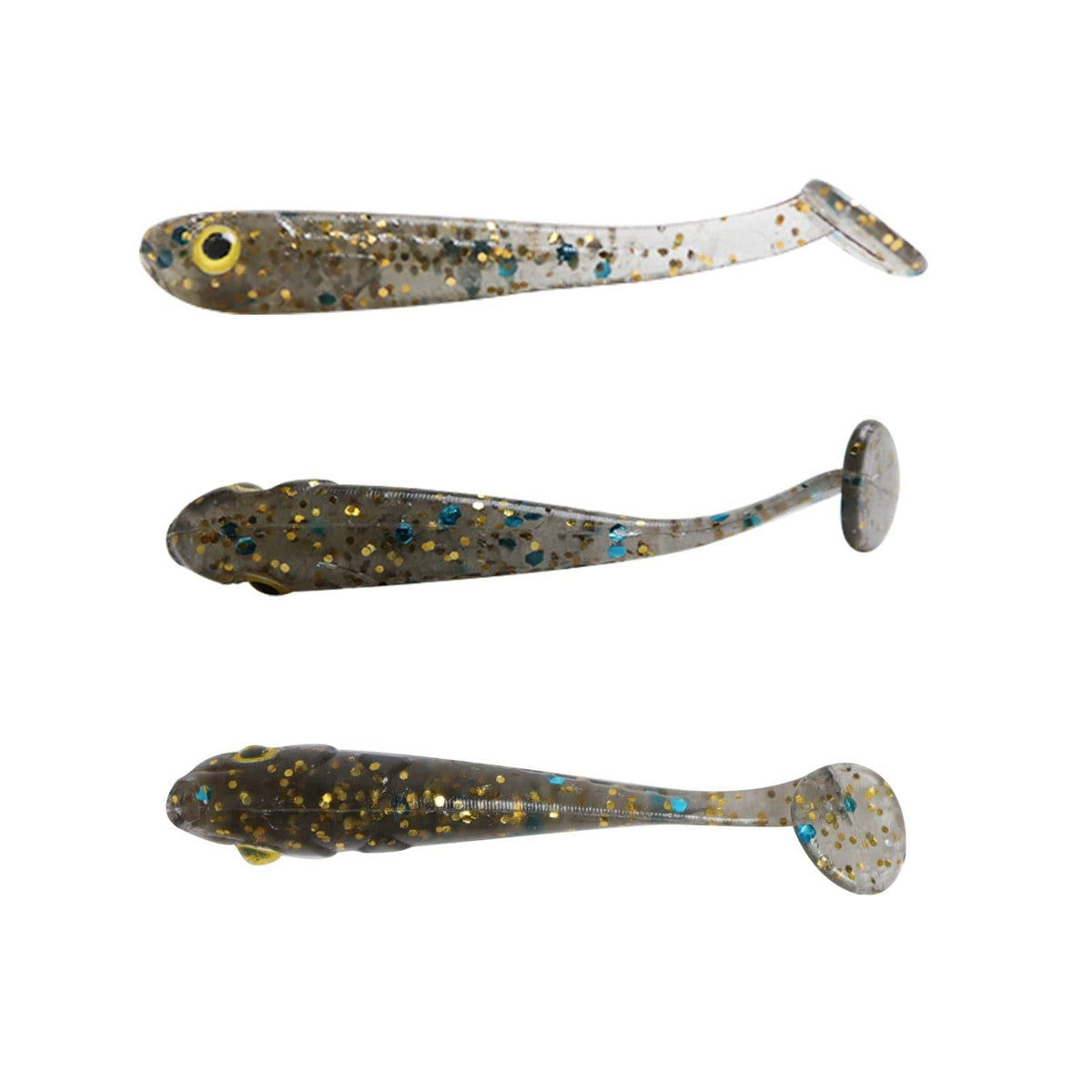 Dr.Fish 10pcs Flashing Glitter Soft Baits 1.57'' - Dr.Fish Tackles