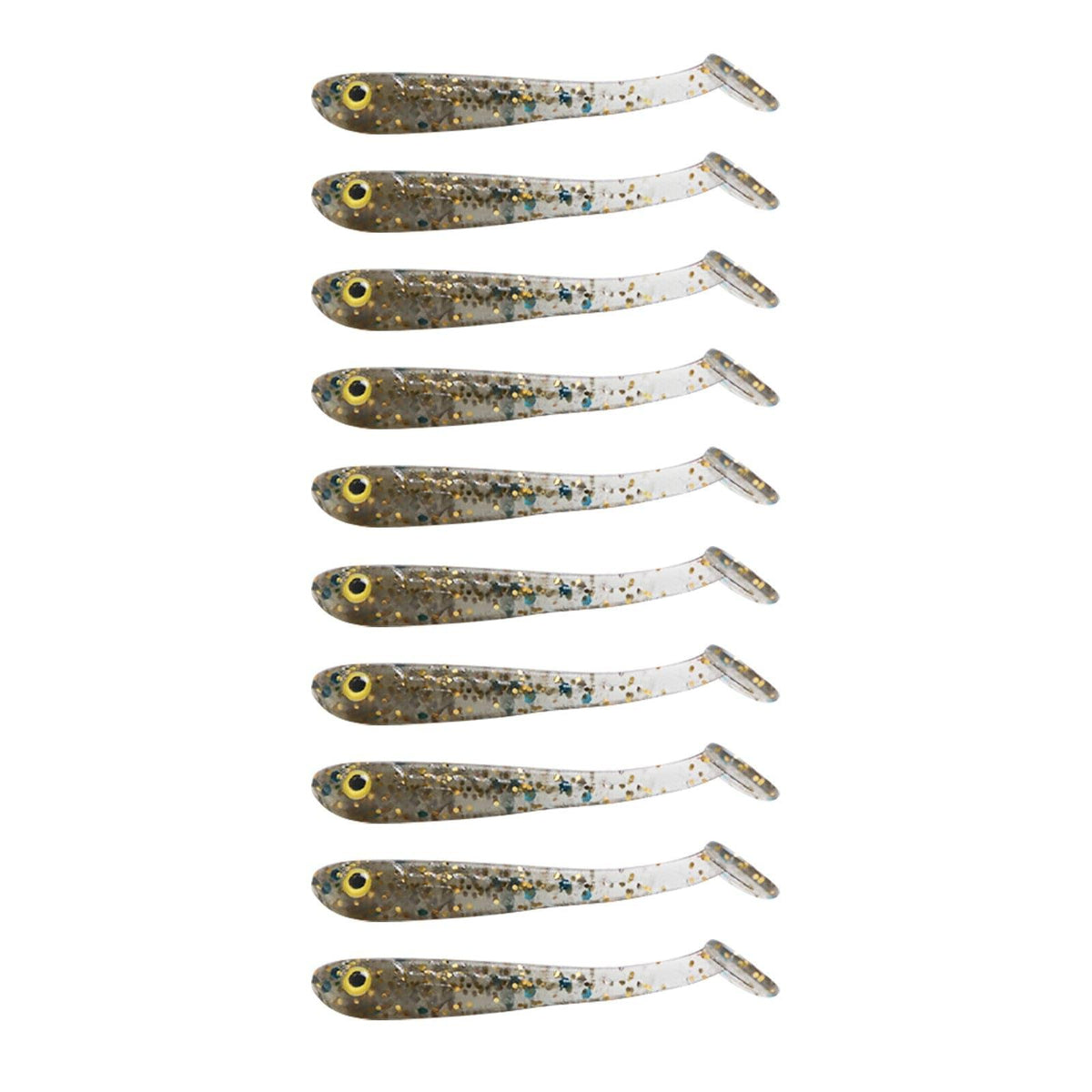 Dr.Fish 10pcs Flashing Glitter Soft Baits 1.57'' - Dr.Fish Tackles