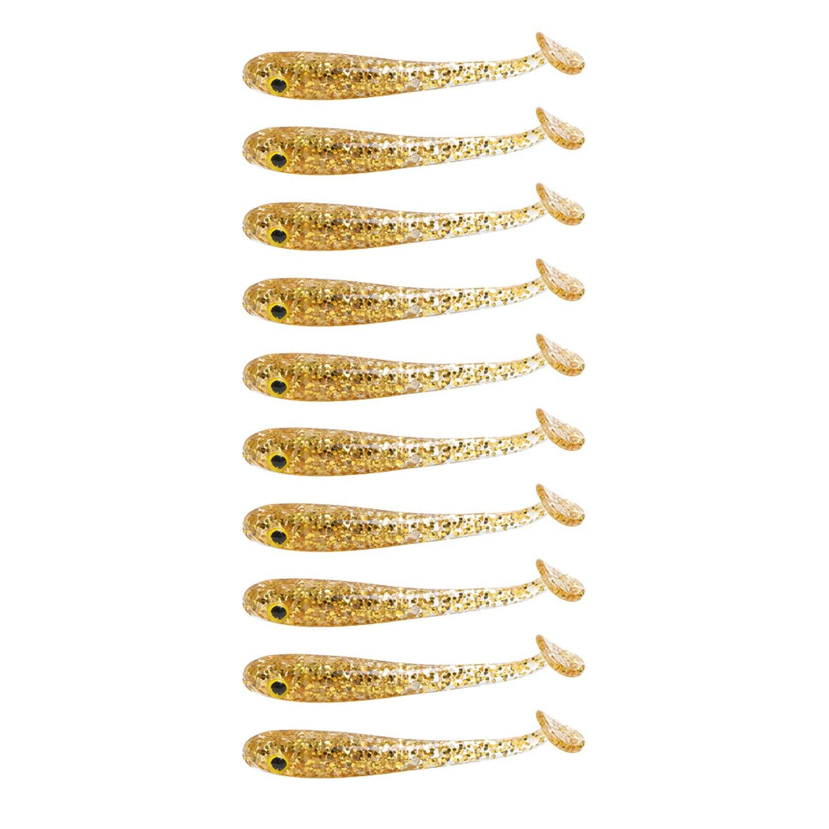 Dr.Fish 10pcs Flashing Glitter Soft Baits 1.57'' - Dr.Fish Tackles