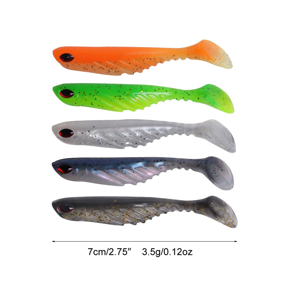 Dr.Fish 5pcs Soft Plastic Swimbaits 2.75'' - Dr.Fish Tackles