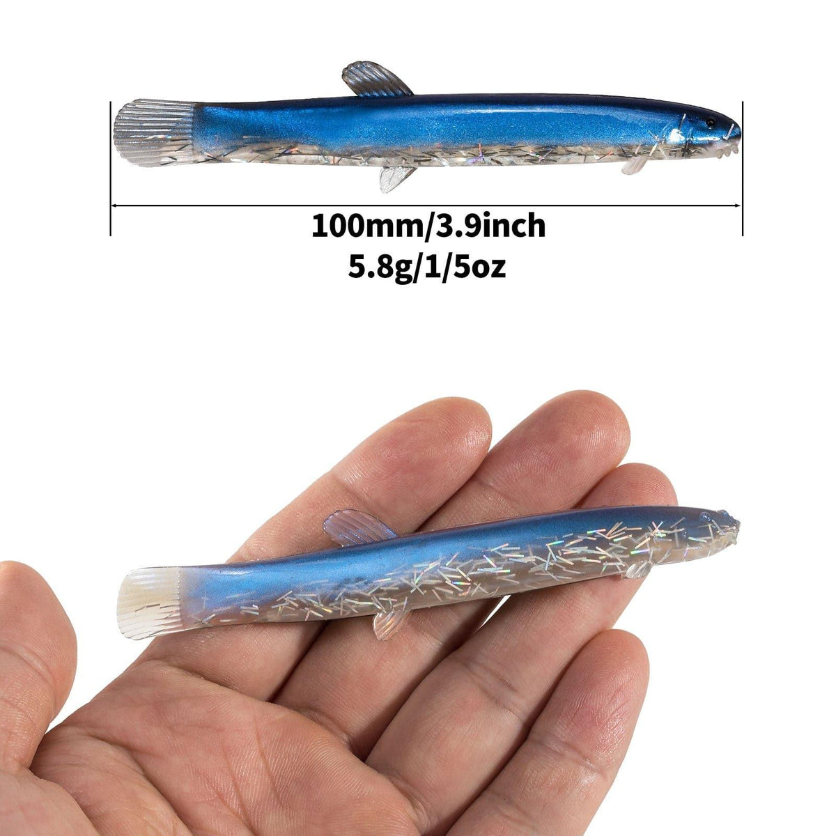 Dr.Fish 5pcs Artificial Loach Soft Baits 3.9'' - Dr.Fish Tackles