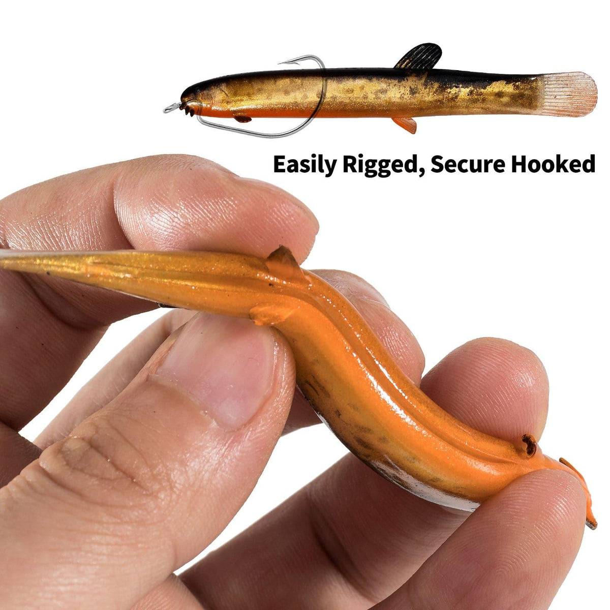 Dr.Fish 5pcs Artificial Loach Soft Baits 3.9'' - Dr.Fish Tackles