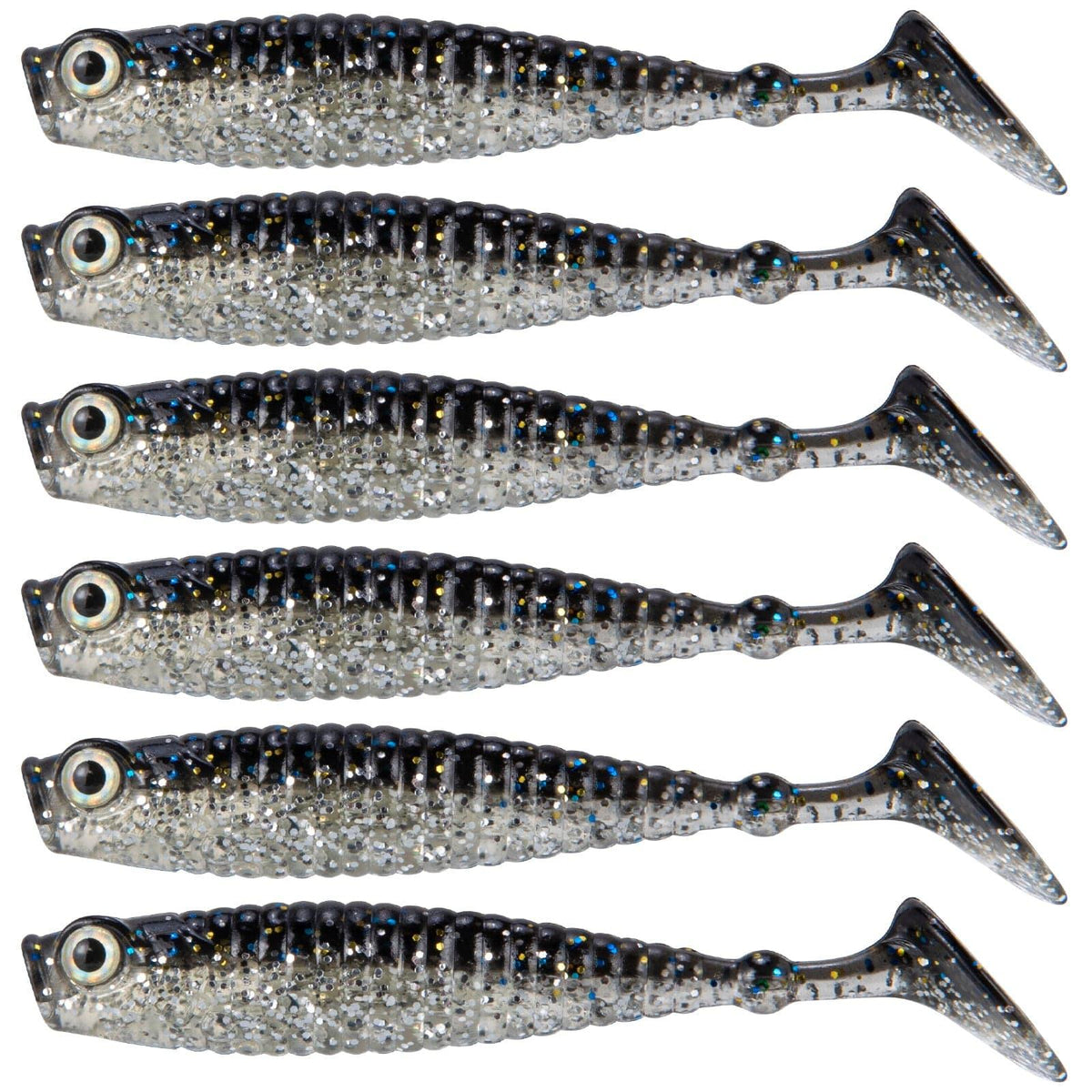 Dr.Fish 8pcs Gillter Foil Soft Baits 2.56'' - Dr.Fish Tackles