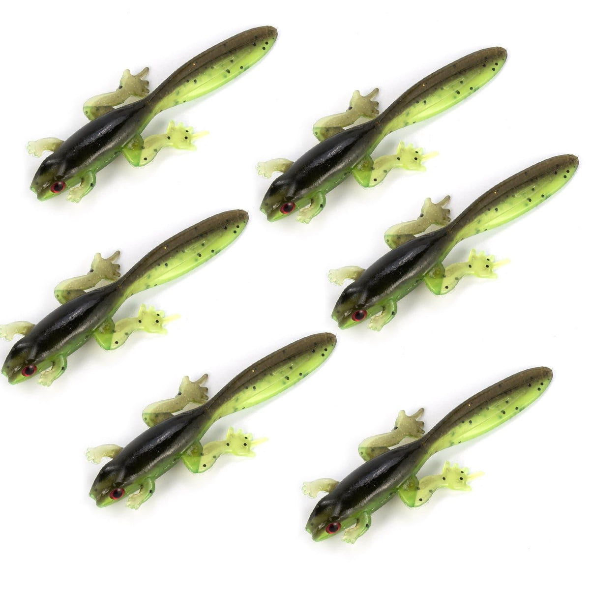 Dr.Fish 6pcs Soft Plastic Frogs 3.2'' - Dr.Fish Tackles