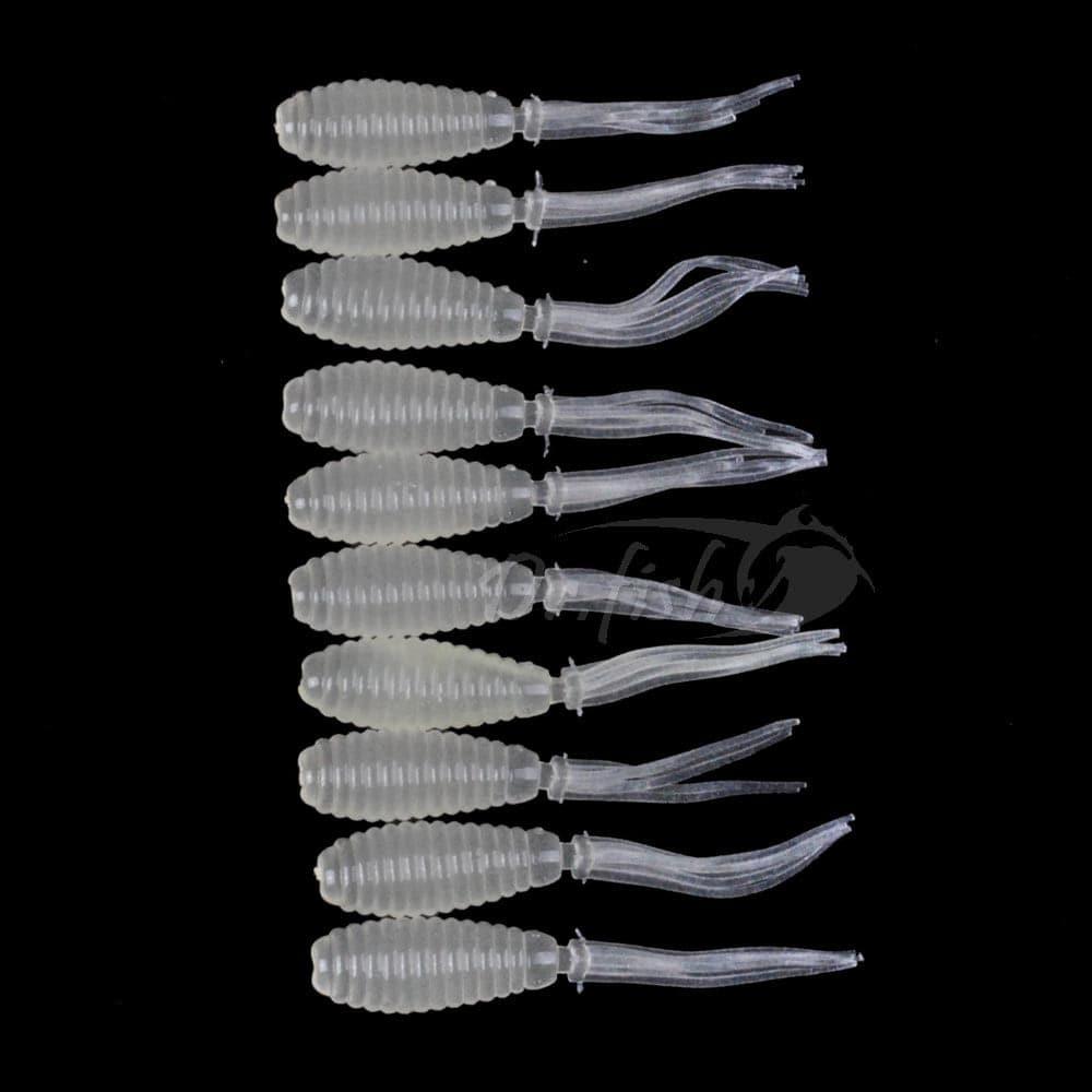 Dr.Fish 10pcs Soft Plastic Tail Worms 2.5''