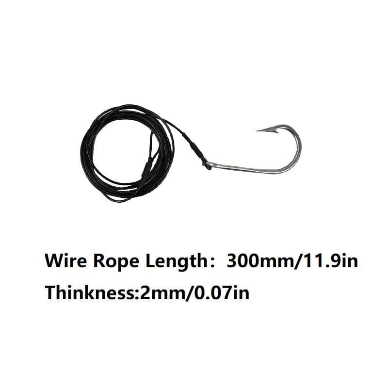 Dr.Fish 2pcs Saltwater Fishing Hooks with Steel Cable - Dr.Fish Tackles