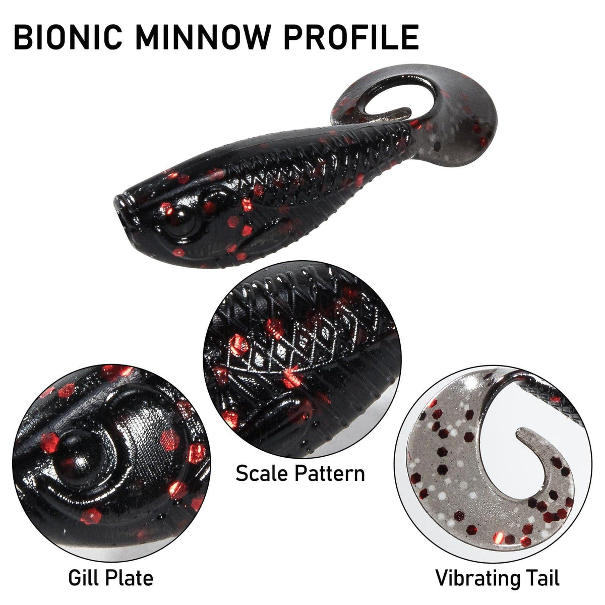 Dr.Fish 20pcs Soft Plastic Grubs 1.38'' - Dr.Fish Tackles