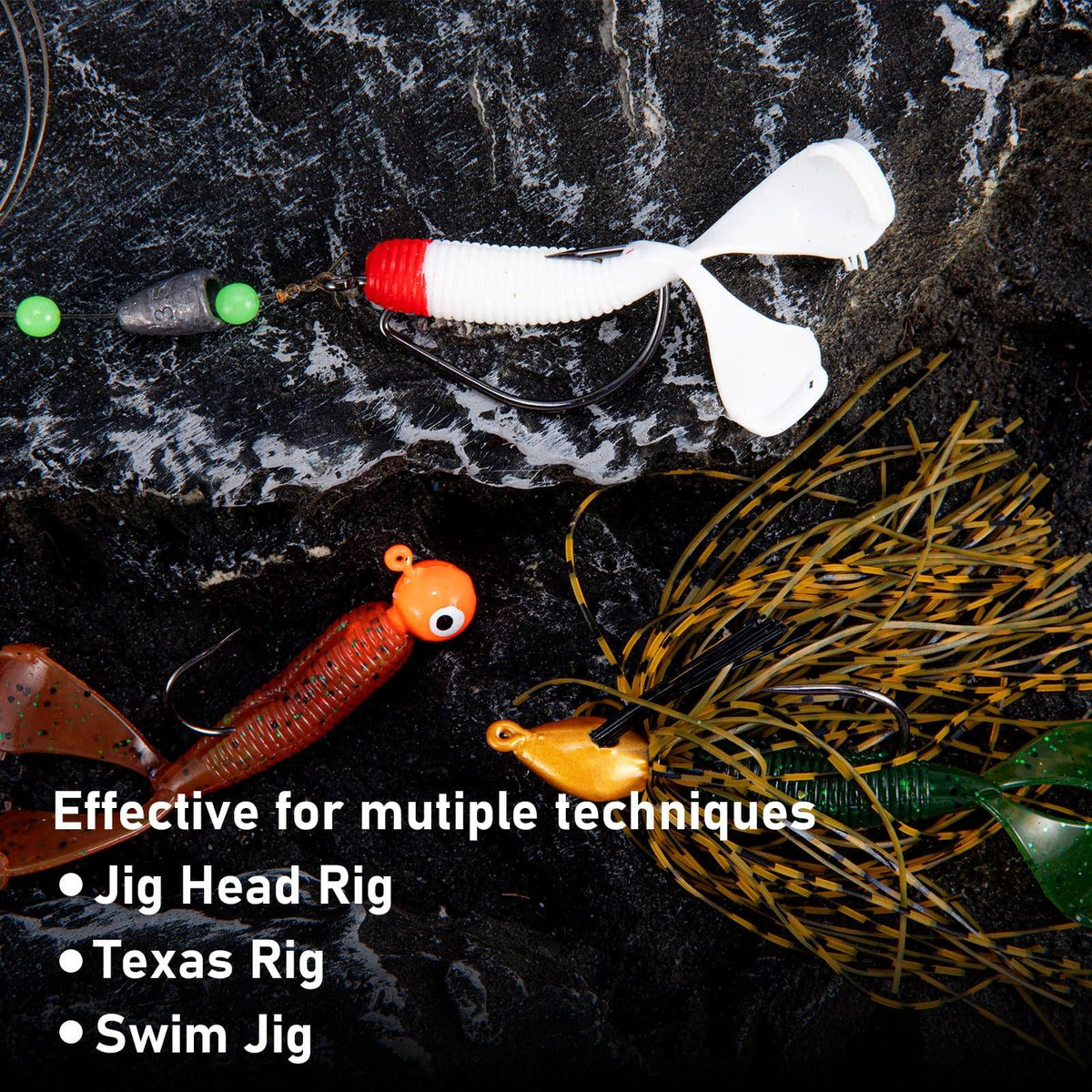 Dr.Fish 8pcs Soft Twin Tail Grubs 2.36'' - Dr.Fish Tackles