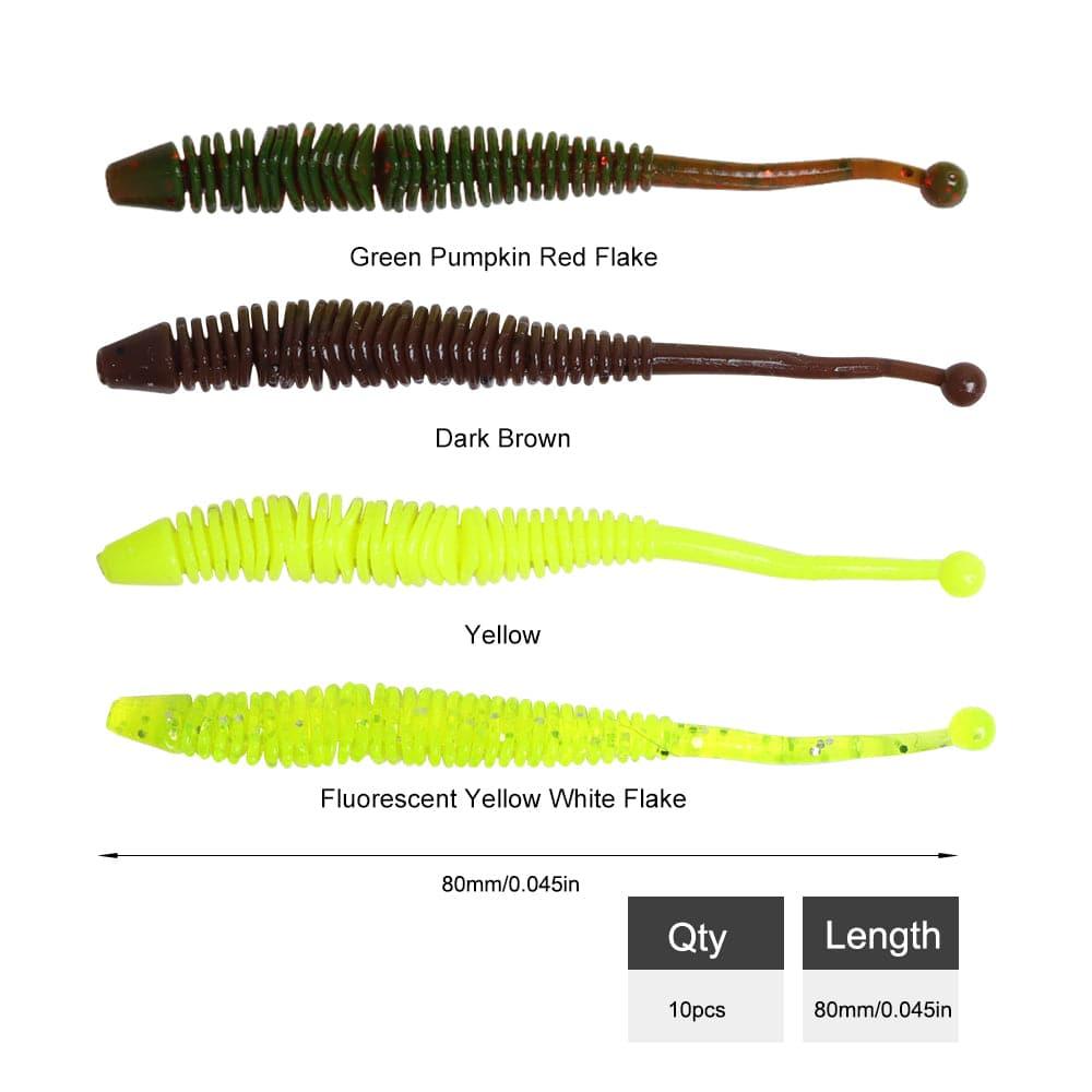 Dr.Fish 10pcs Soft Plastic Sandworms 3.15" - Dr.Fish Tackles