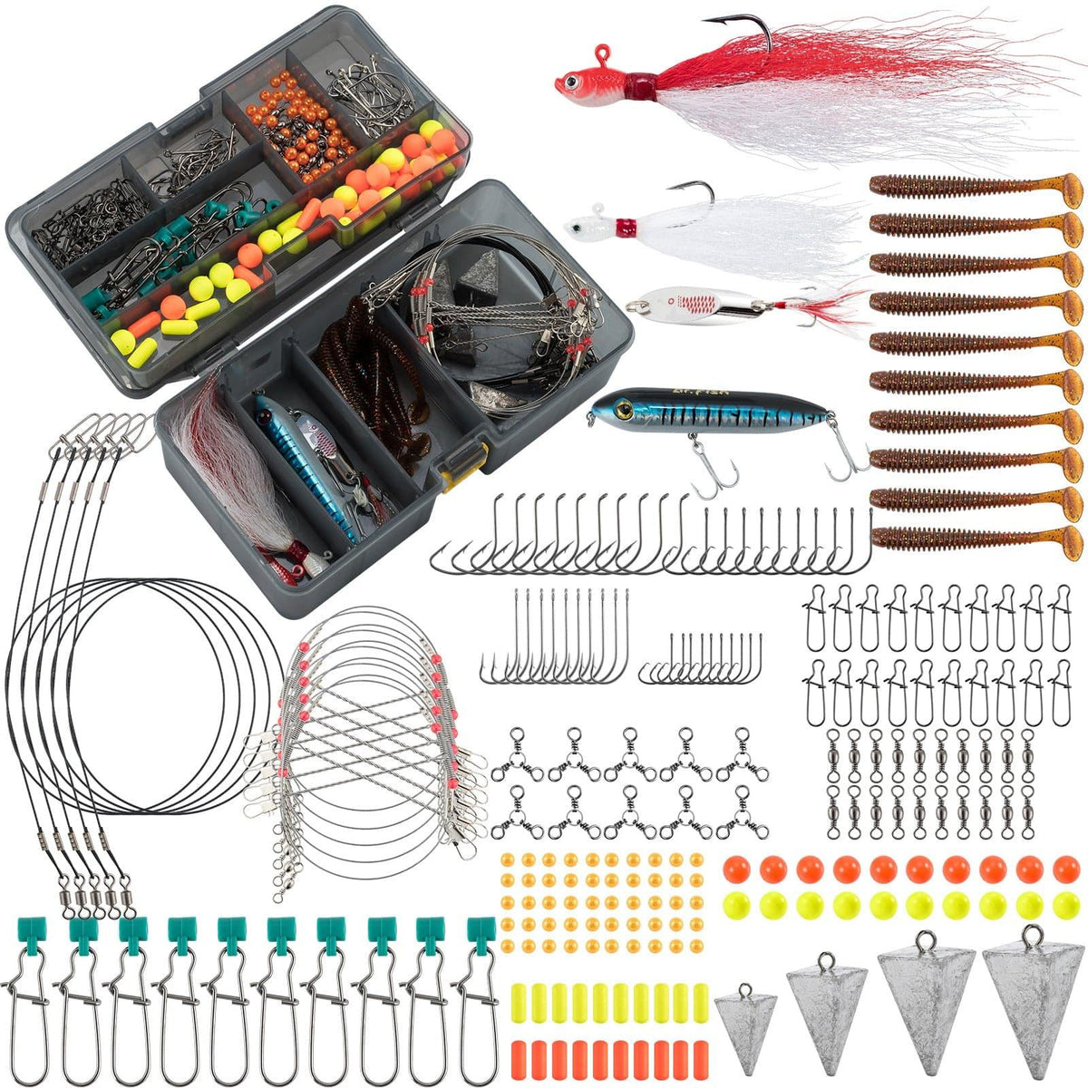 Dr.Fish 269pcs Surf Fishing Tackles Kit - Dr.Fish Tackles
