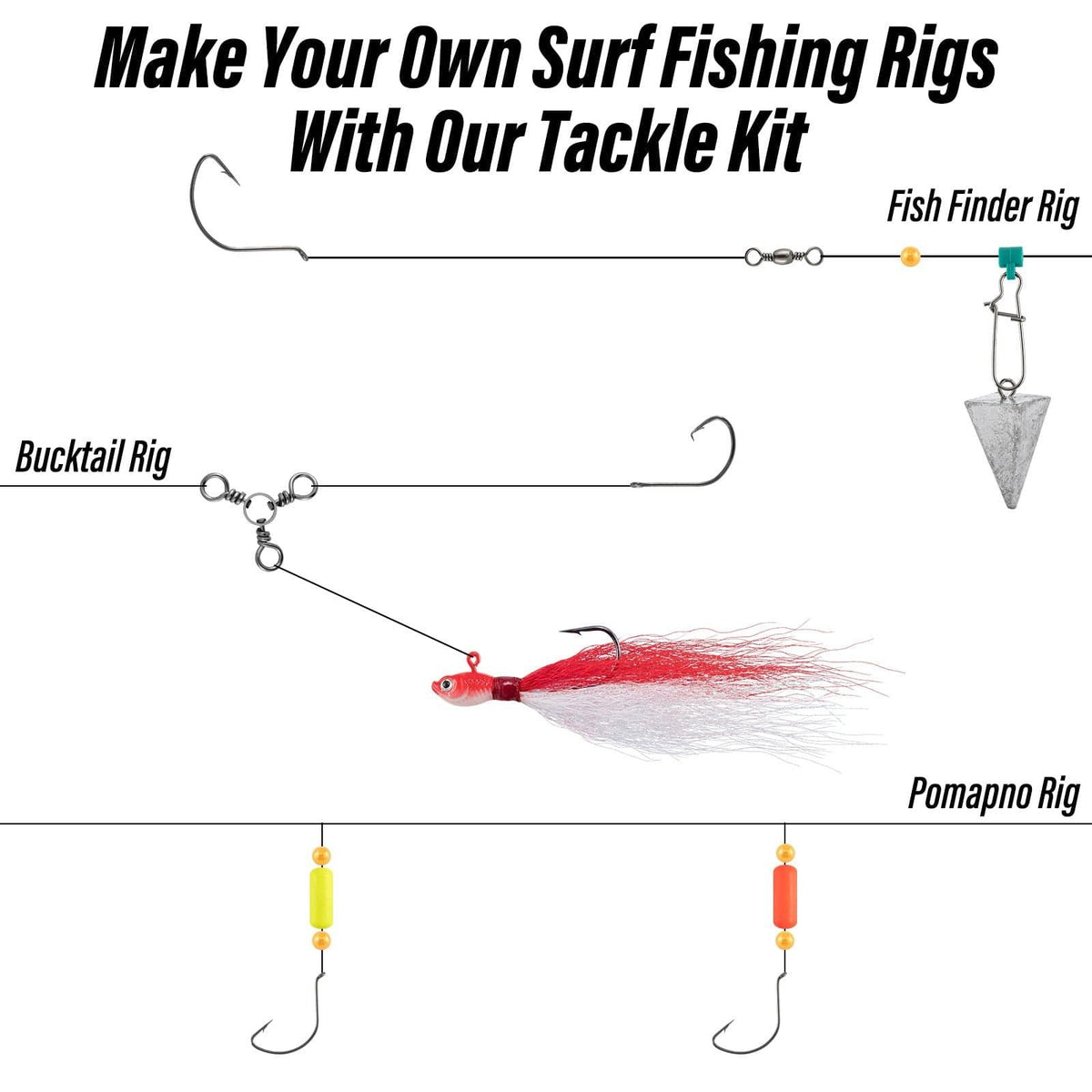 Dr.Fish 269pcs Surf Fishing Tackles Kit - Dr.Fish Tackles