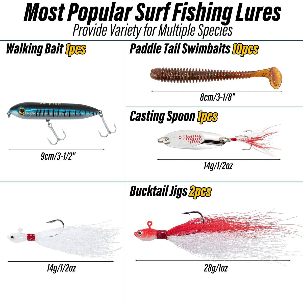 Dr.Fish 269pcs Surf Fishing Tackles Kit - Dr.Fish Tackles