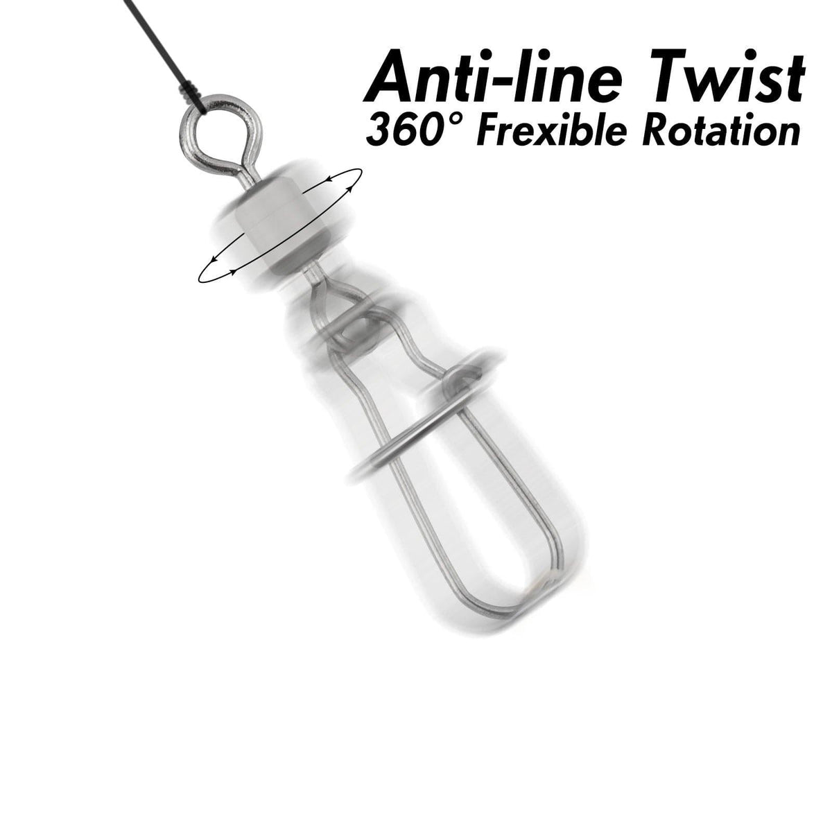 Dr.Fish 100pcs Rolling Swivels with Duolock Snaps Kit - Dr.Fish Tackles