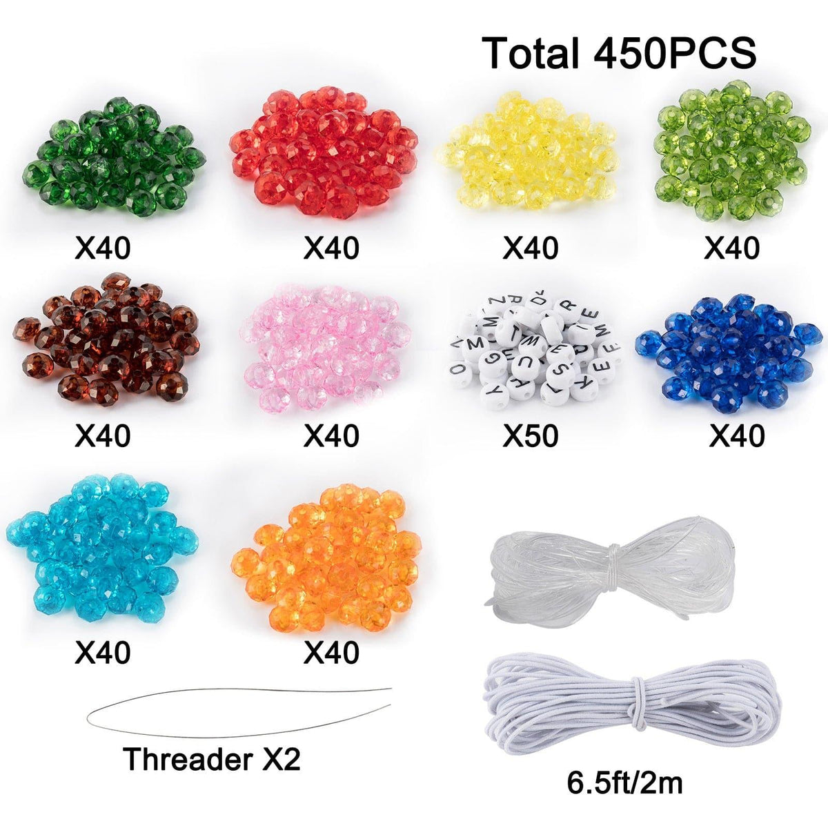 Dr.Fish Lot Glass Crystal Beads Kit 6/8mm - Dr.Fish Tackles