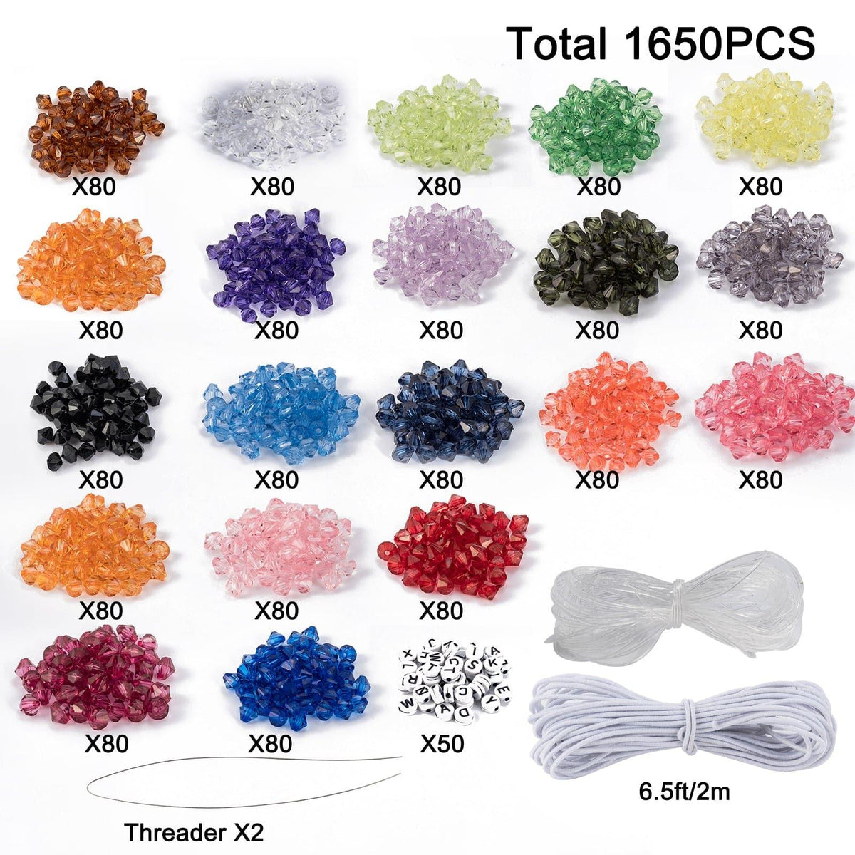 Dr.Fish Lot Glass Crystal Beads Kit 6/8mm - Dr.Fish Tackles