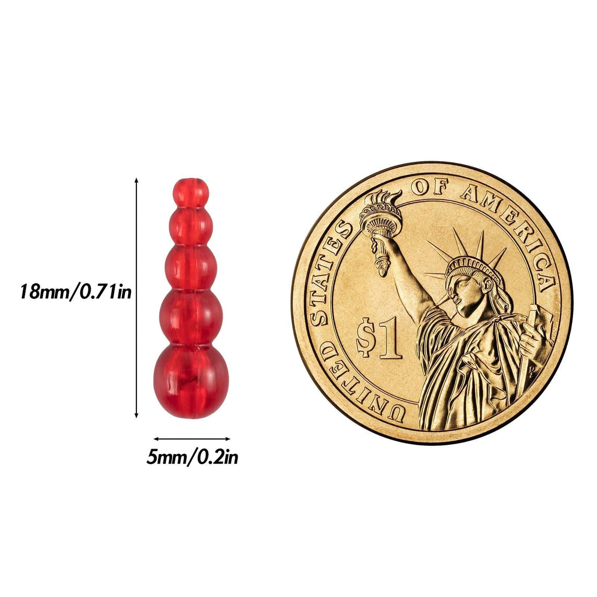 Dr.Fish 50pcs Fishing Stacked Beads 0.71'' - Dr.Fish Tackles