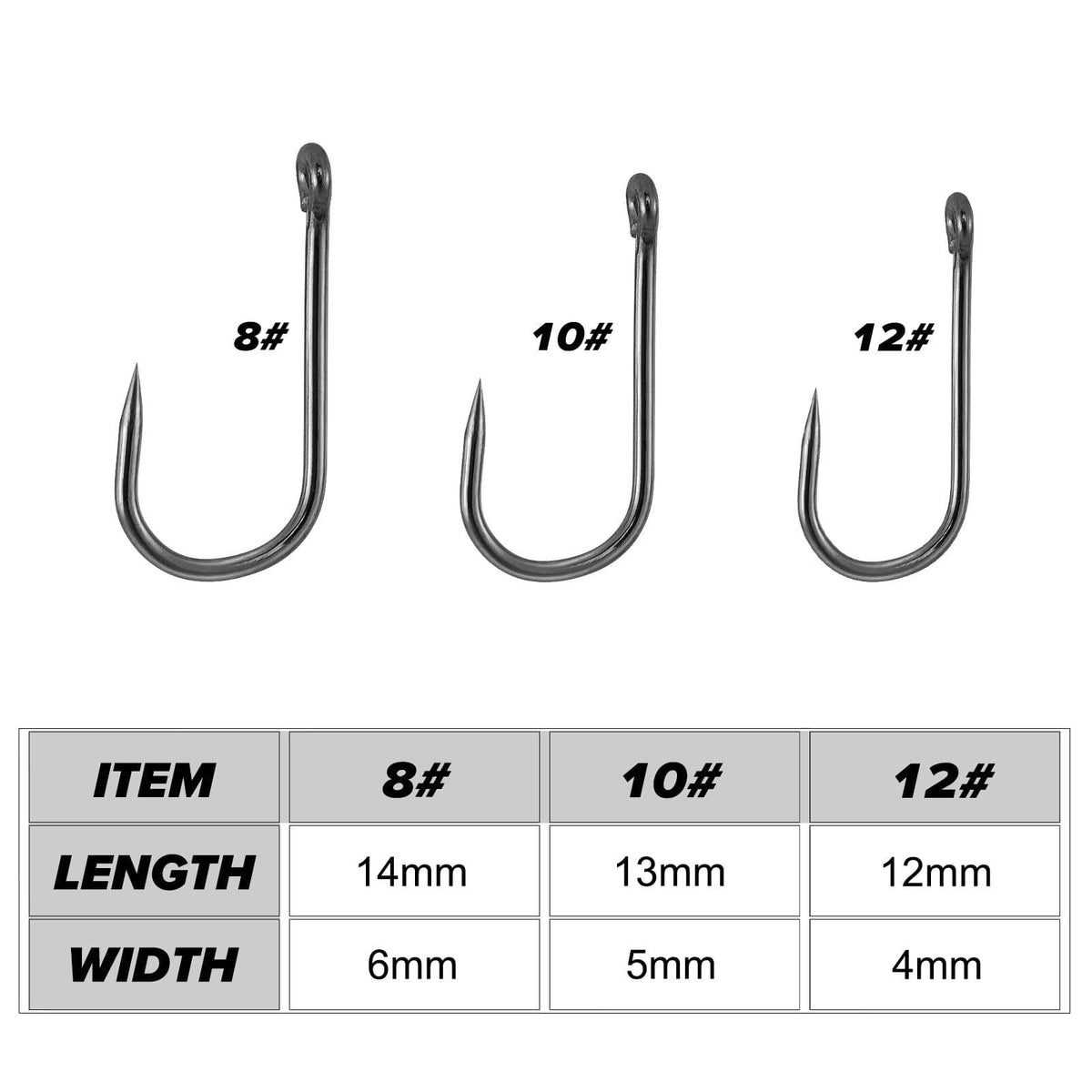 Dr.Fish 50pcs Eyed Barbless Hooks - Dr.Fish Tackles
