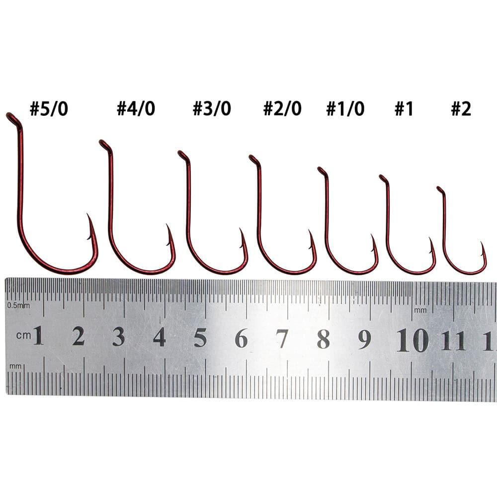 Dr.Fish 100pcs Red Octopus Hooks #2 to 5/0 - Dr.Fish Tackles