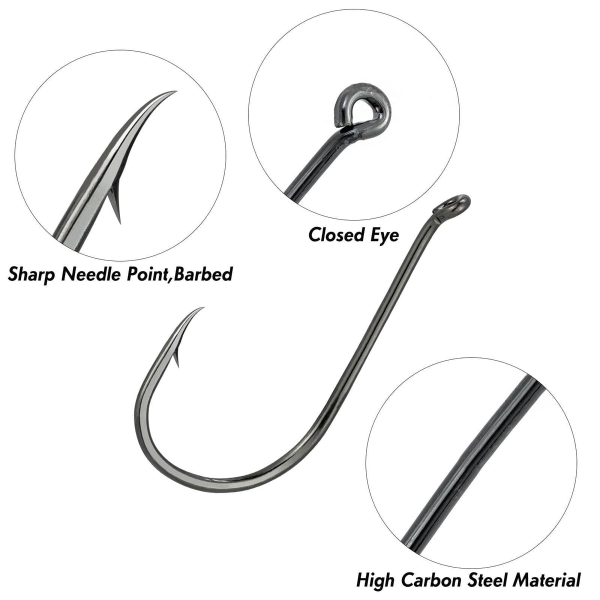 Dr.Fish Top-Rated Octopus Hooks #8 to 9/0 - Dr.Fish Tackles