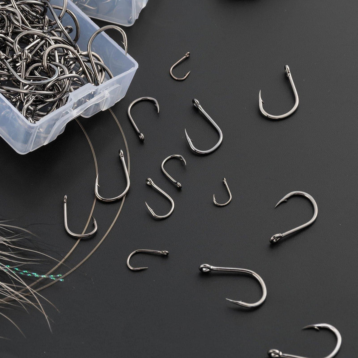Dr.Fish 1000pcs Black Fishing Hooks Kit - Dr.Fish Tackles