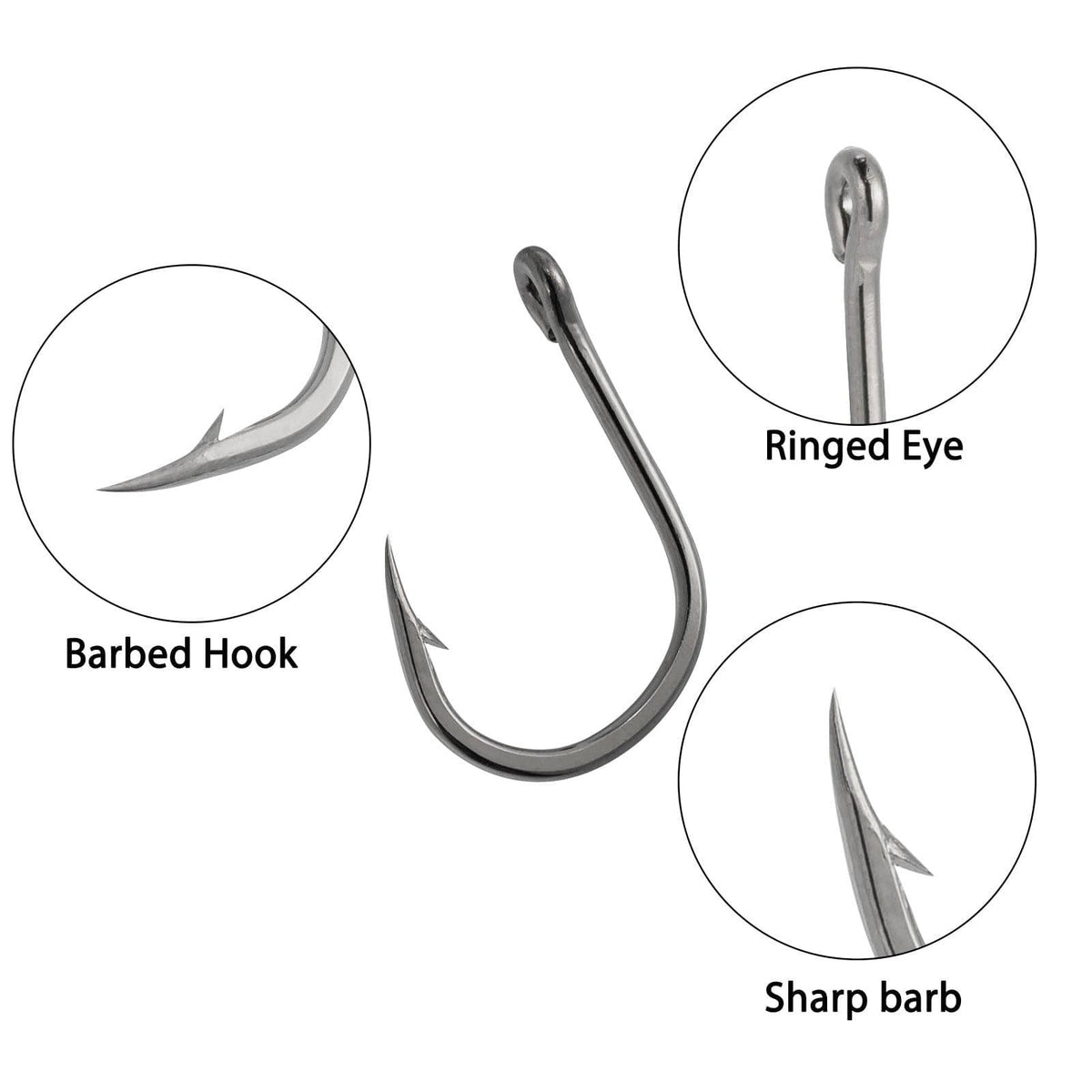 Dr.Fish 1000pcs Black Fishing Hooks Kit - Dr.Fish Tackles