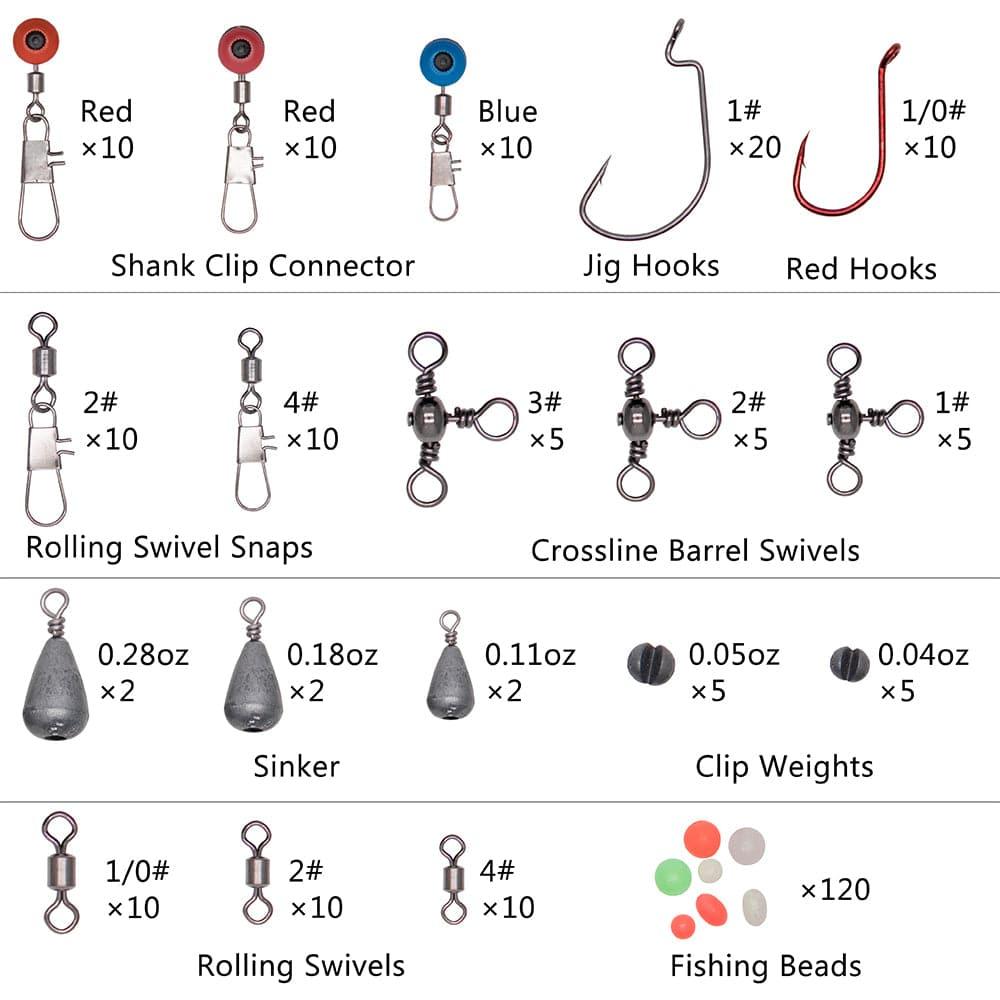 Dr.Fish 262pcs Terminal Tackles Kit with Box - Dr.Fish Tackles
