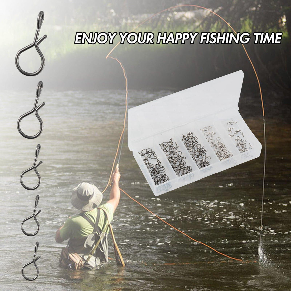 Dr.Fish 150pcs Fly Fishing Snaps Kit - Dr.Fish Tackles