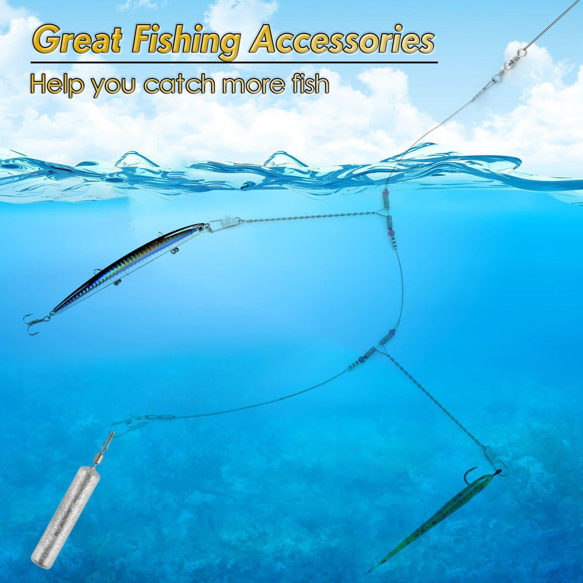 Dr.Fish 10pcs Sea Fishing Wire Trace Leaders - Dr.Fish Tackles