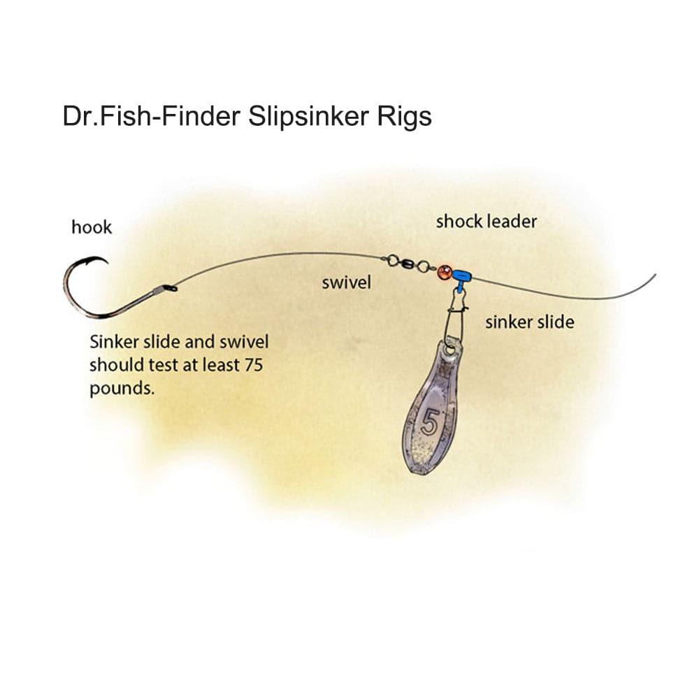 Dr.Fish 30pcs Sinker Slider with Hooked Snap 77-110lb - Dr.Fish Tackles