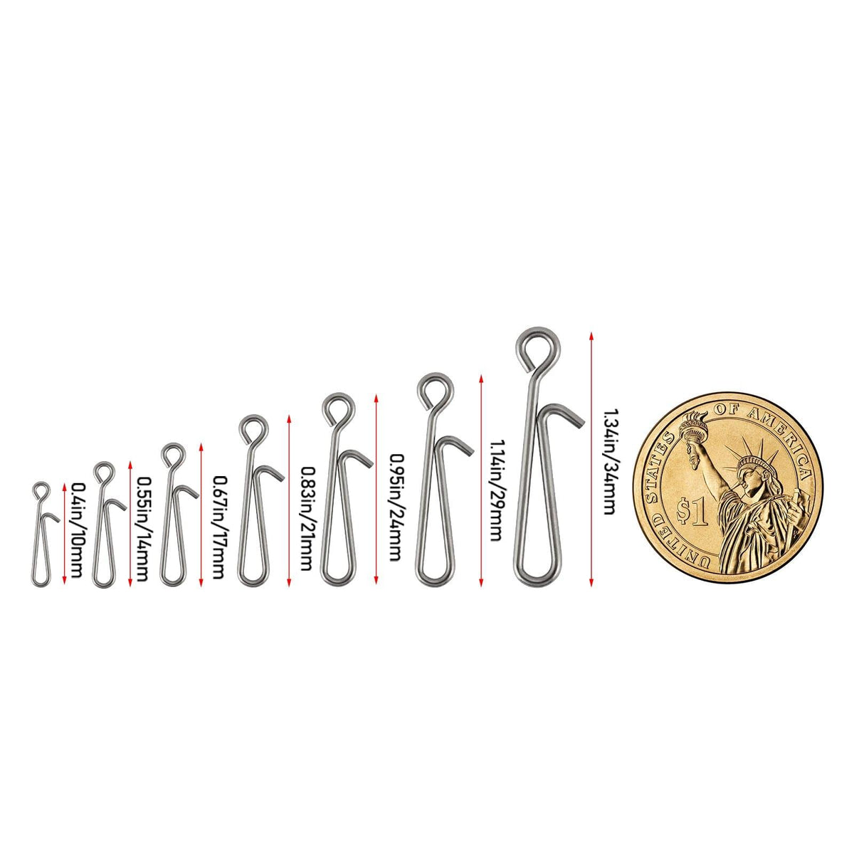 Dr.Fish 50pcs Fast Clips Type A 11-77lb - Dr.Fish Tackles