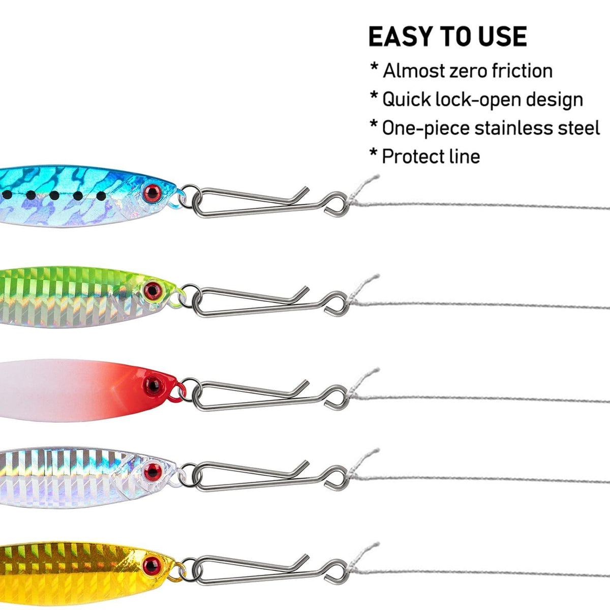 Dr.Fish 50pcs Fast Clips Type B 11-77lb - Dr.Fish Tackles