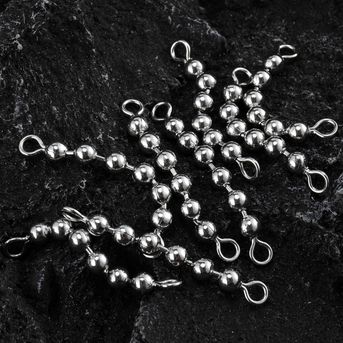 Dr.Fish 20pcs Bead Chain Swivels 4-6 Balls - Dr.Fish Tackles