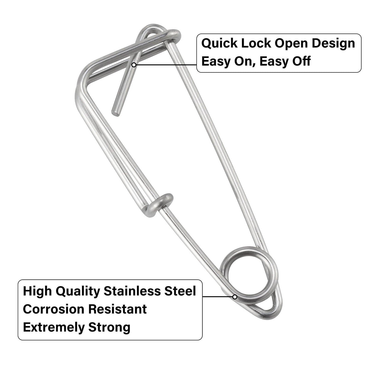 Dr.Fish 10pcs Sliver Trotline Clips - Dr.Fish Tackles