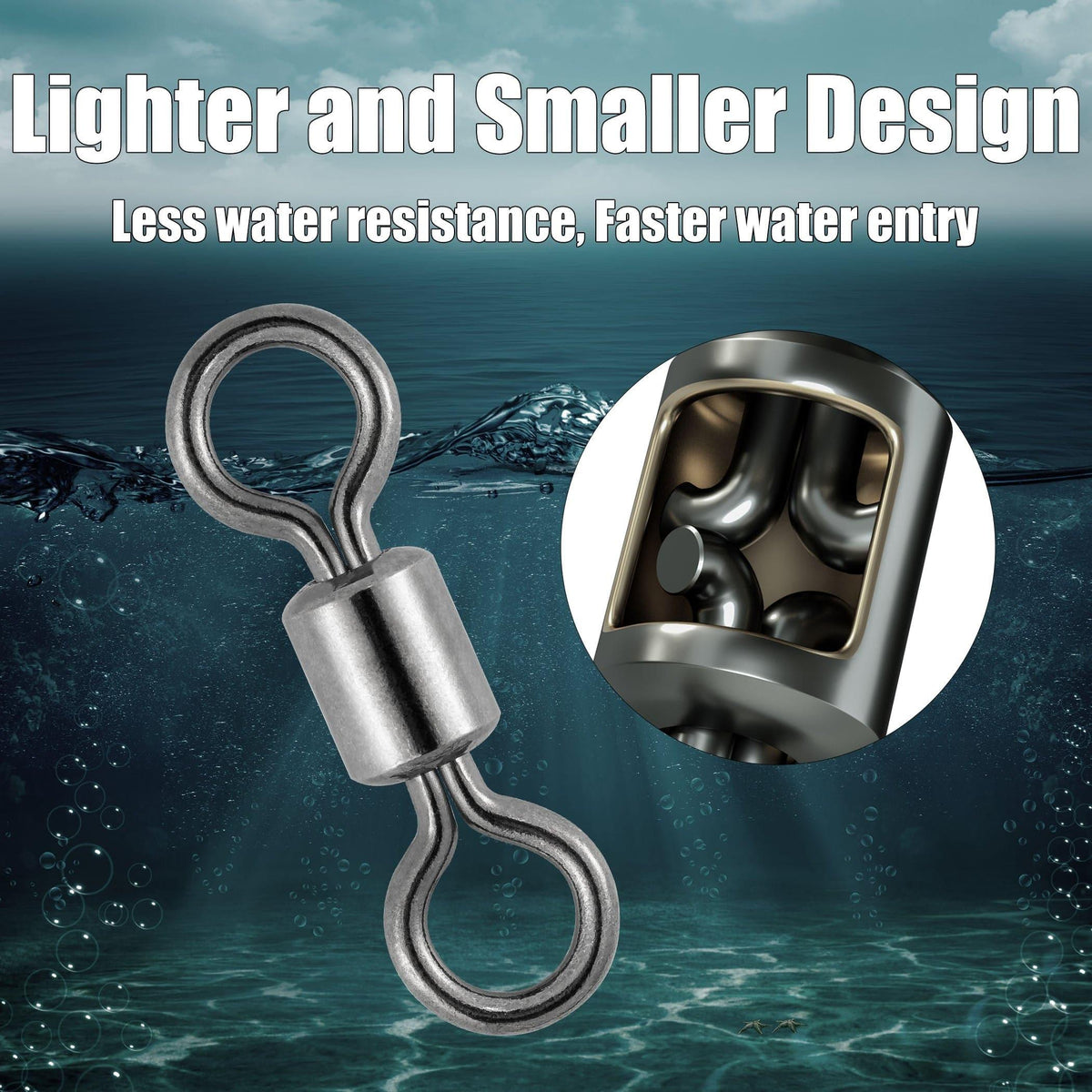 Dr.Fish 50pcs Fly Fishing Rolling Swivels - Dr.Fish Tackles