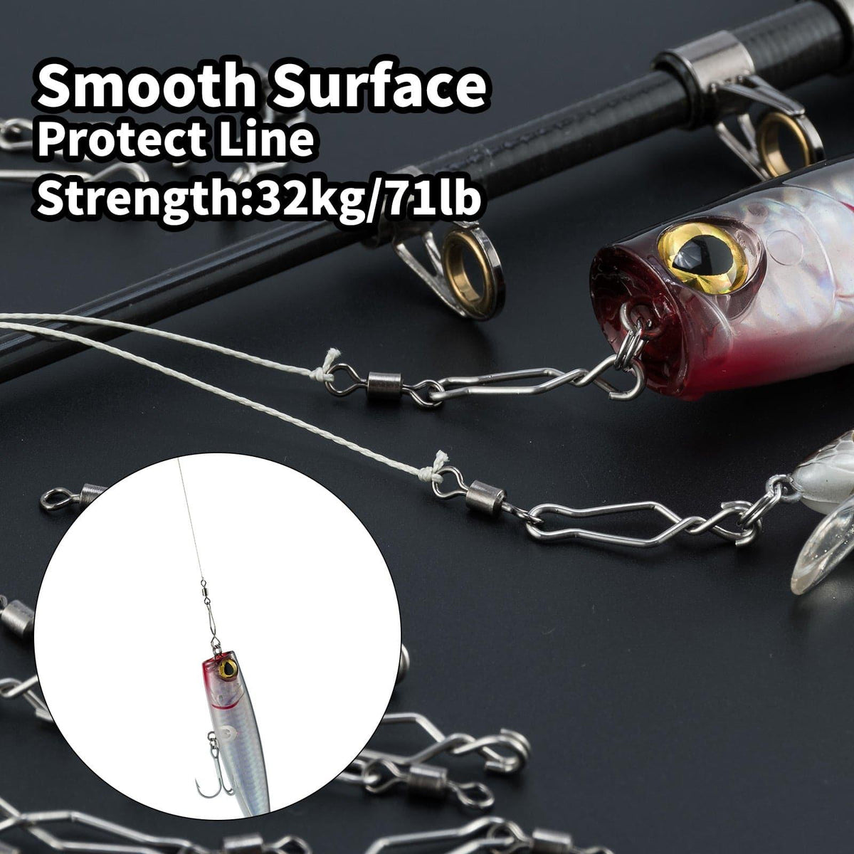 Dr.Fish 20pcs Speed Clip with Rolling Swivel 31-95lb - Dr.Fish Tackles