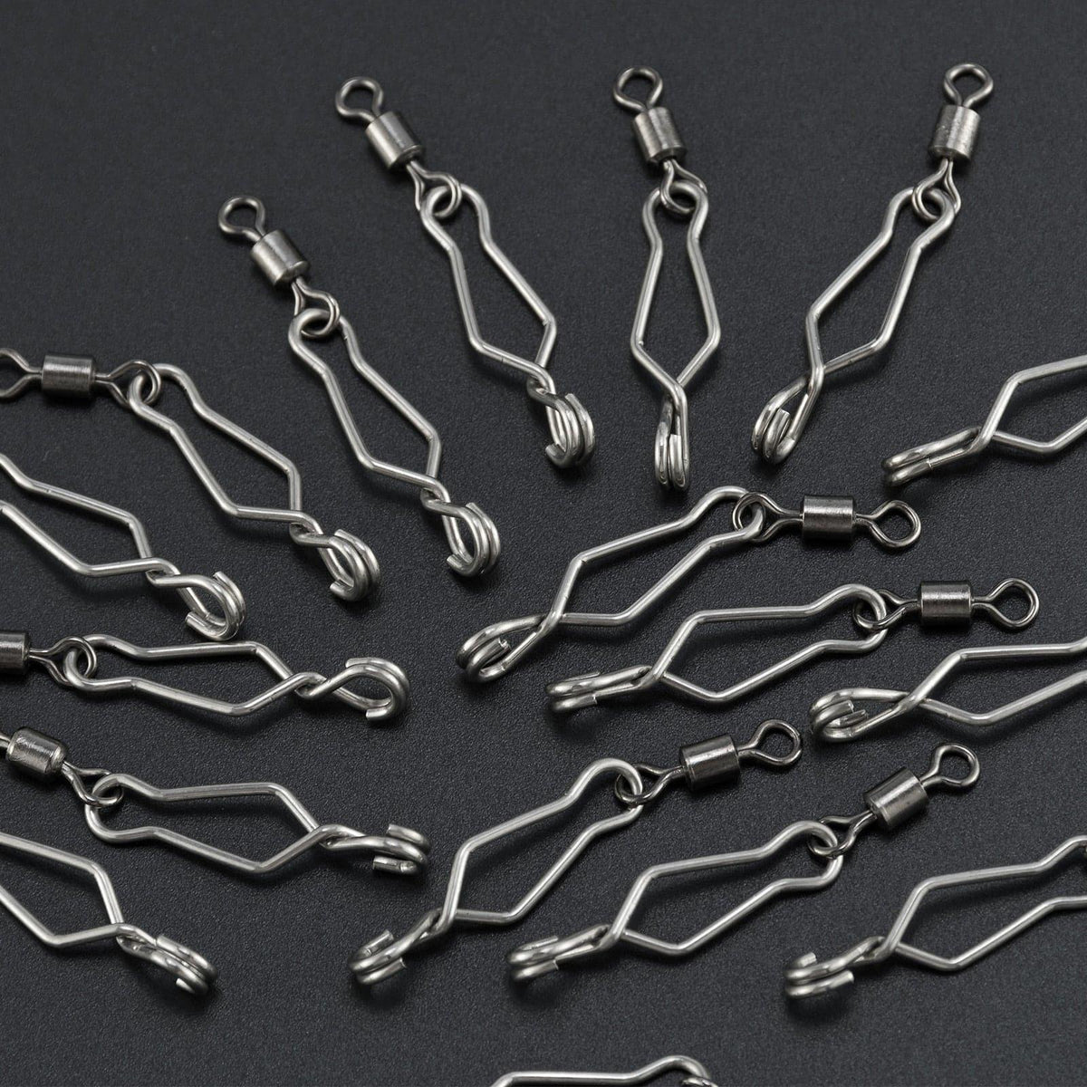 Dr.Fish 20pcs Speed Clip with Rolling Swivel 31-95lb - Dr.Fish Tackles