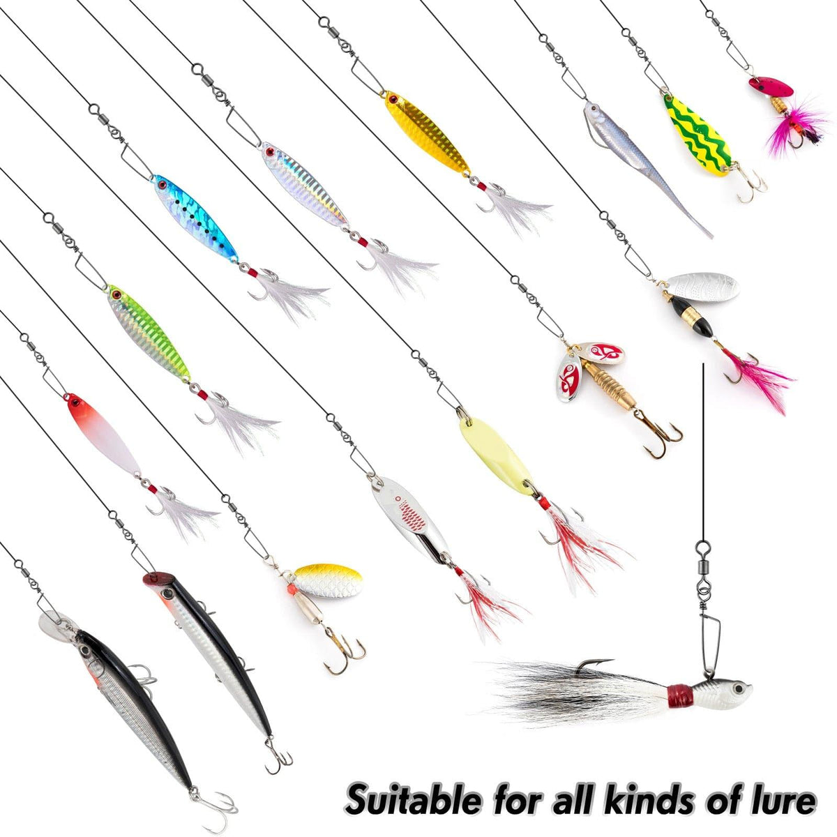 Dr.Fish 30pcs Rolling Swivels with Coastlock Snaps 18-198lb - Dr.Fish Tackles