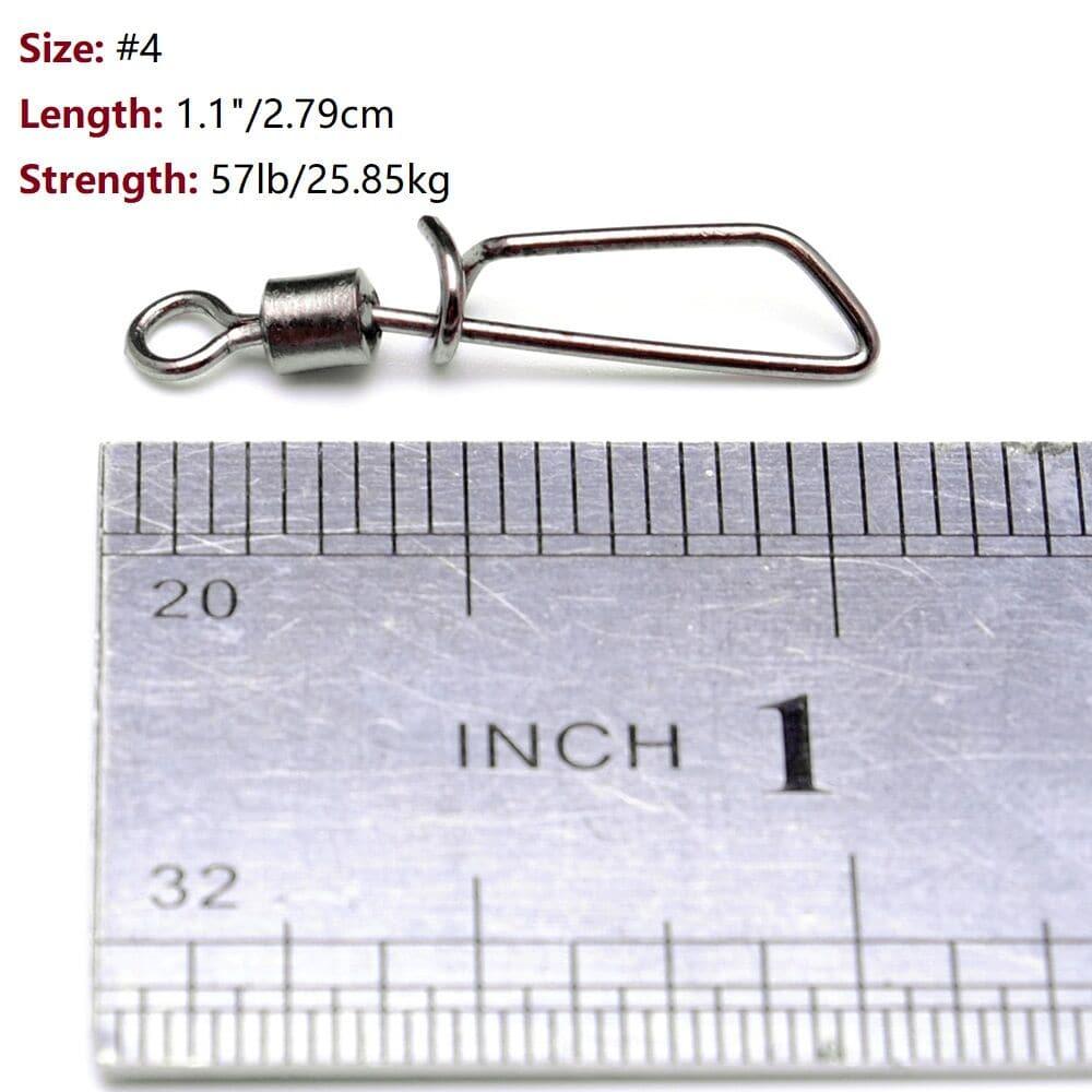 Dr.Fish 20pcs Rolling Swivel with T Shape Snap 40-75lb - Dr.Fish Tackles