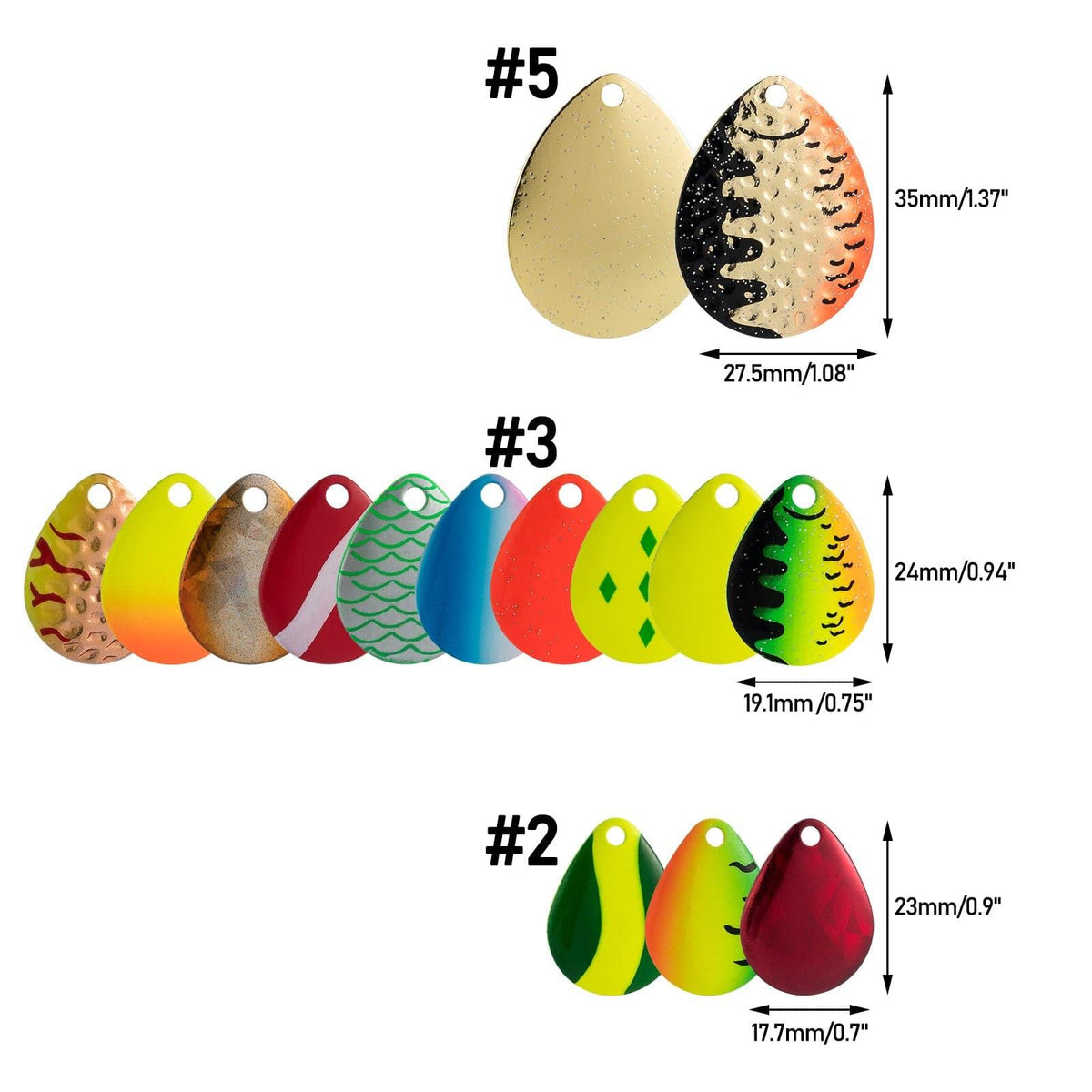 Dr.Fish Lot Colorado Blades Kit - Dr.Fish Tackles