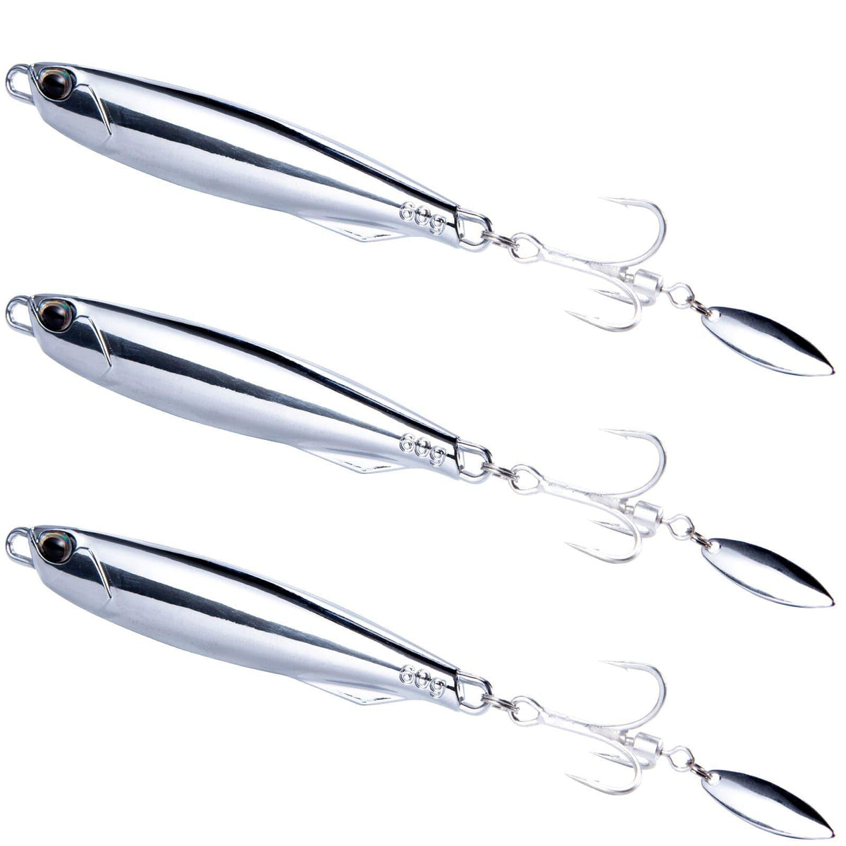 Dr.Fish 3pcs Bladed Metal Jigs 3/8oz-2oz - Dr.Fish Tackles