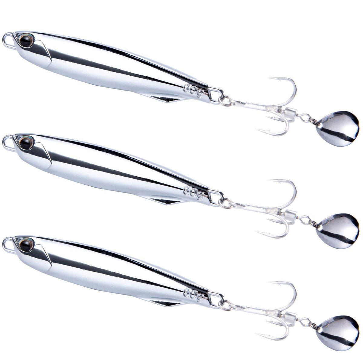 Dr.Fish 3pcs Bladed Metal Jigs 3/8oz-2oz - Dr.Fish Tackles