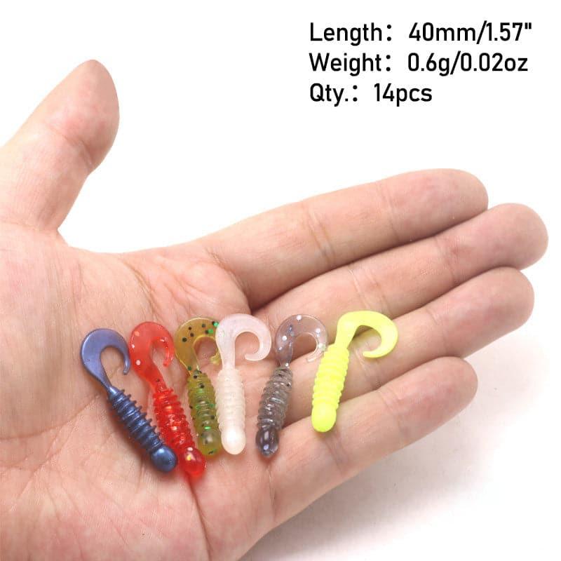 Dr.Fish 14pcs Soft Plastic Grubs 1.57'' - Dr.Fish Tackles