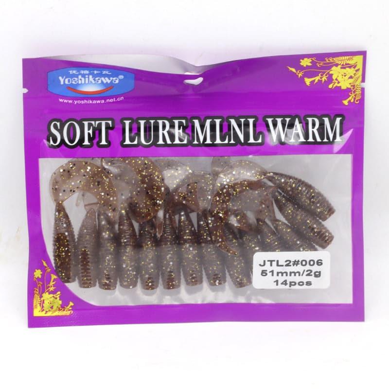 Dr.Fish 14pcs Wide Tail Grubs 2'' - Dr.Fish Tackles